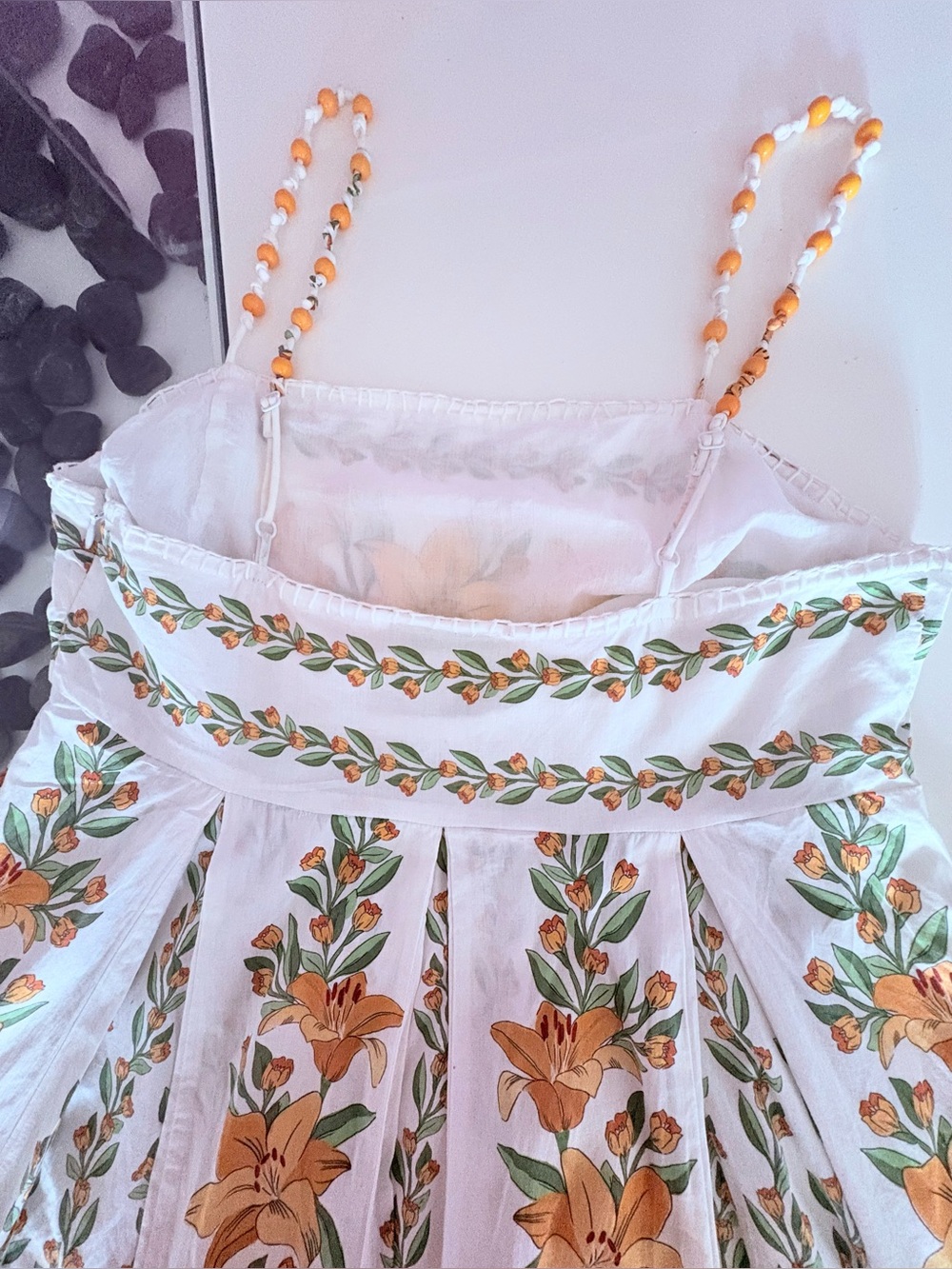 FARM Rio White Dress with Orange Floral Print - Picture 7 of 15